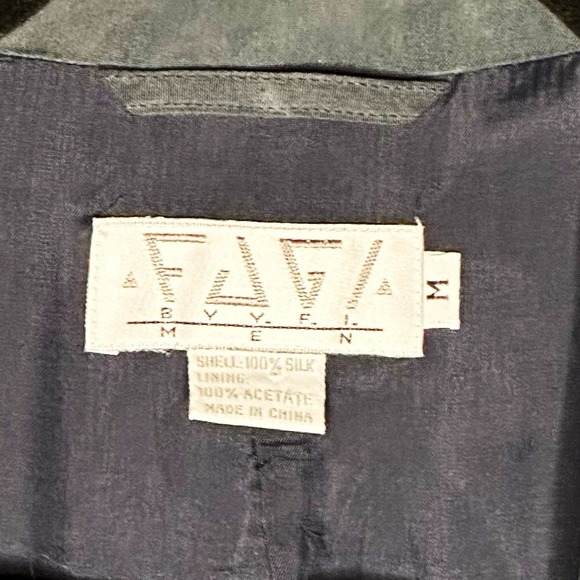 Silk Blazer Mens Vintage Blazer 100% Silk Y2K Style Preppy Fashion VTG Blazer - Picture 3 of 7